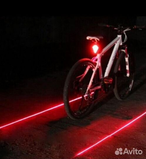 Лазерный фонарь велосипеда задний новый