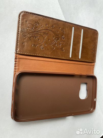 Чехол книжка кожаная на Samsung Galaxy S7 edge