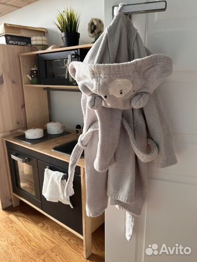 Банный халат h&m детский медведь 92