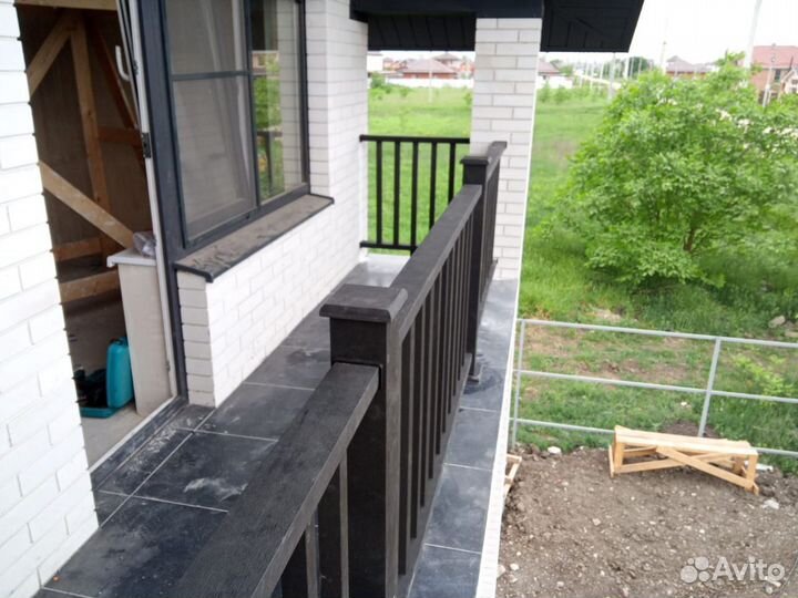 Перила из дпк. Цвет Графит