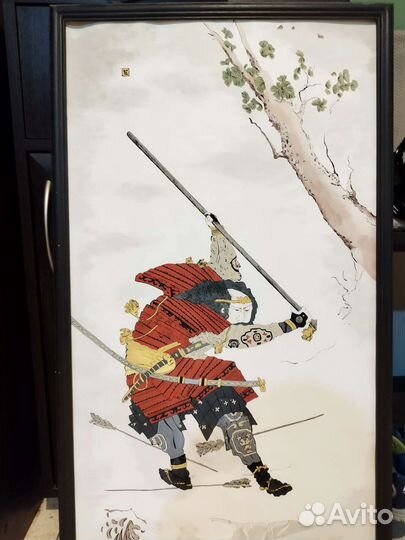 Картина в раме (бумага, акрил)