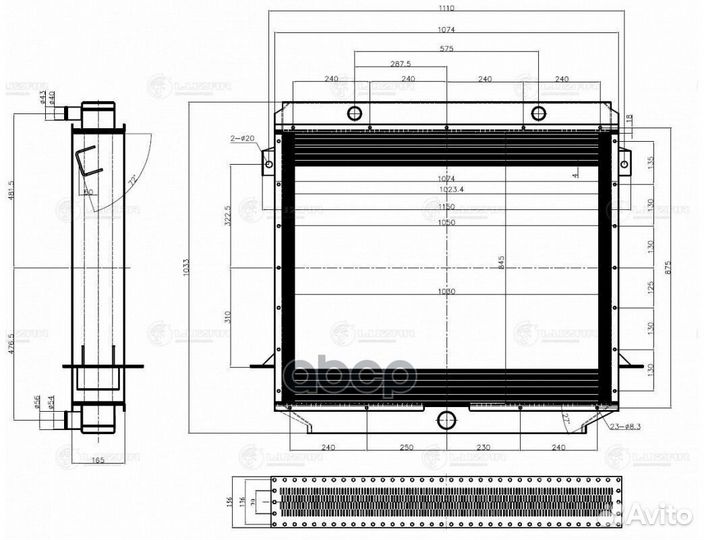 Радиатор охл. для с/т К-700A 