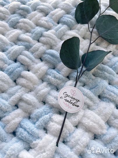 Плед детский плюшевый, ручная работа