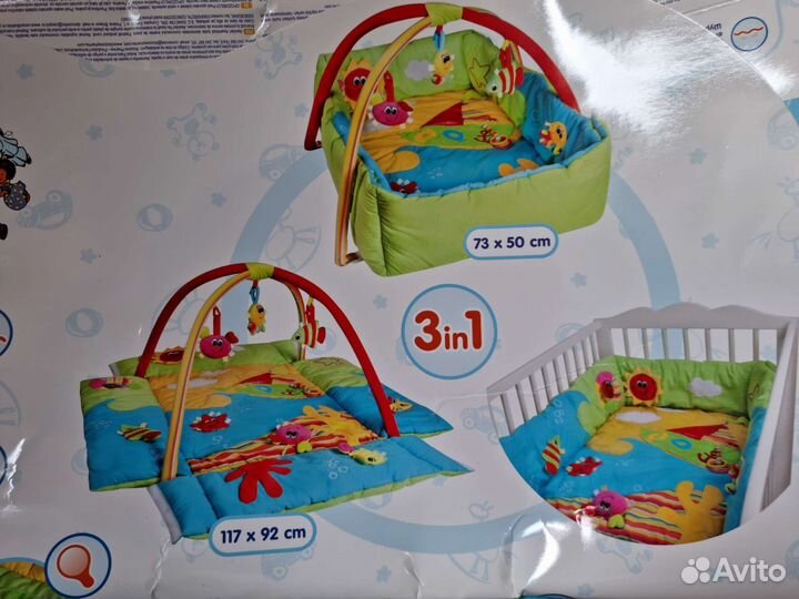 Развивающий детский коврик 3 в 1