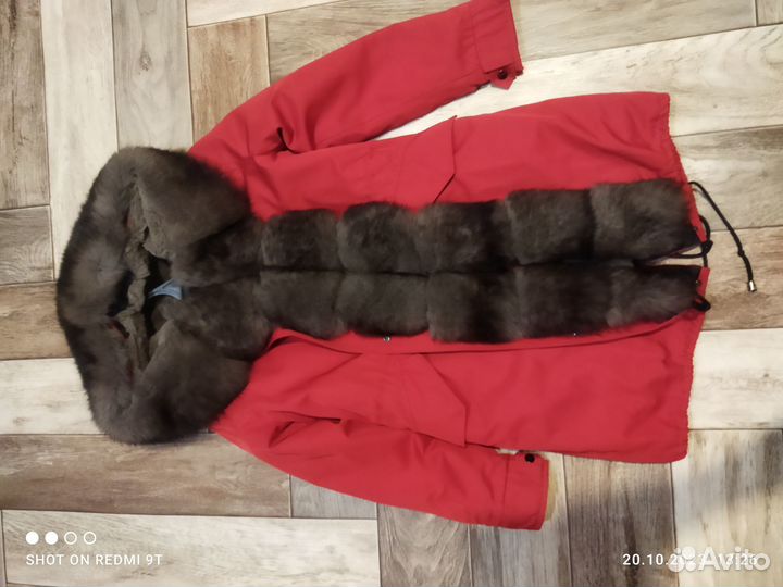 Парка женская с натуральным мехом