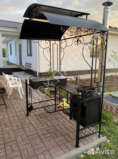Мангал с печью