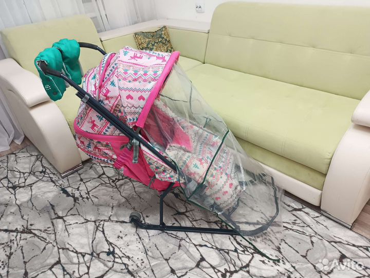 Коляска санки в отличном состоянии
