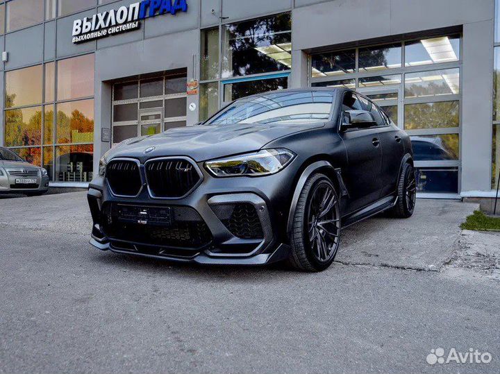 Губа для BMW X6M F96 карбон