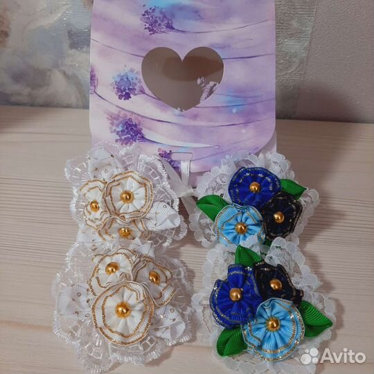 Детские резинки бантики для волос-2шт