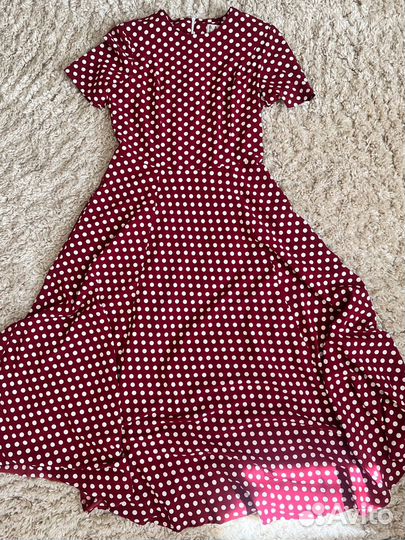 Платье длинноев горошек