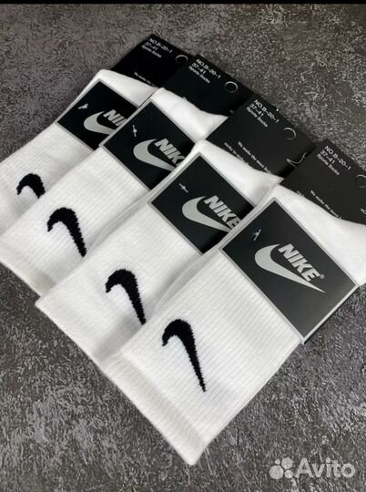 Носки nike высокие белые