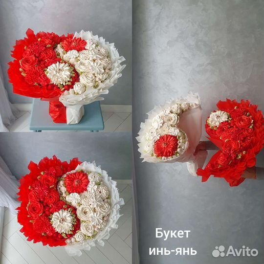 Зефир ручной работы, цветы из зефира