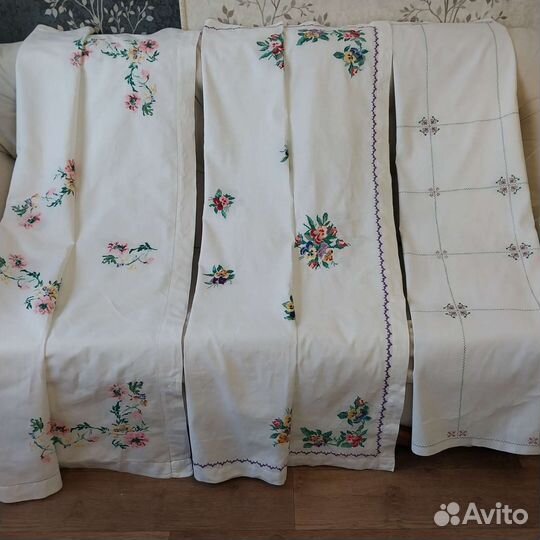 Скатерти с вышивкой старинный текстиль