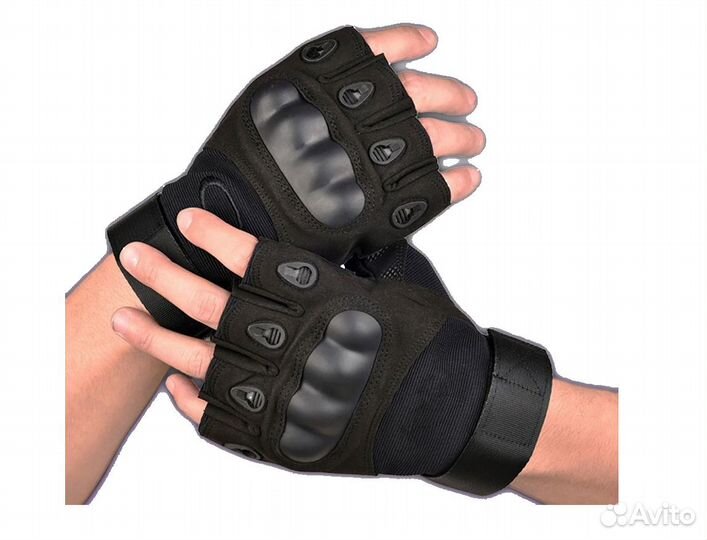 Перчатки тактические беспалые. XL Перчатки военные
