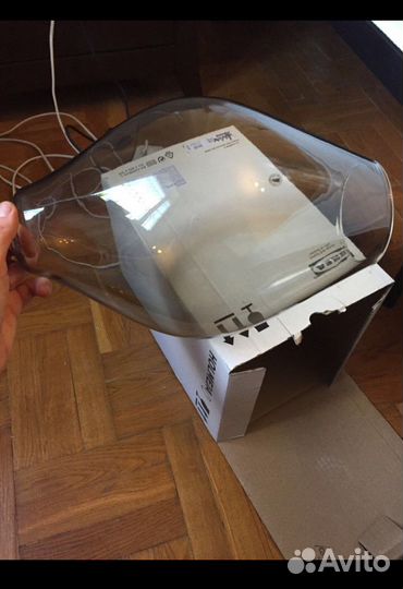 Люстра IKEA стекло holmeja