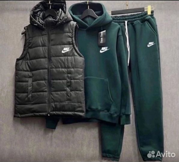 Спортивный костюм теплый с жилетом