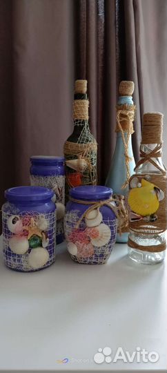 Декоративные бутылки и баночки