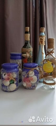 Декоративные бутылки и баночки