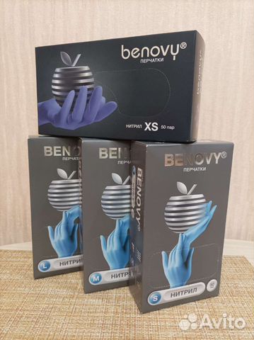 Перчатки нитриловые benovy