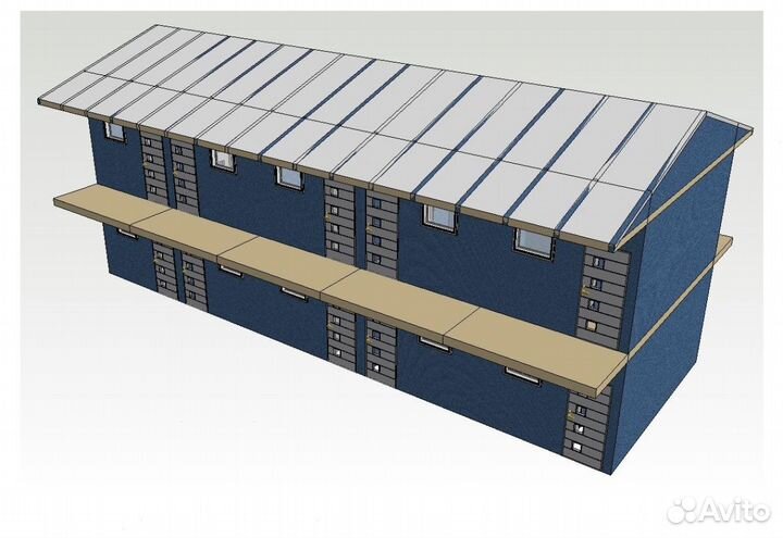 Лстк каркас гостевого дома на 10 номеров (напрмую