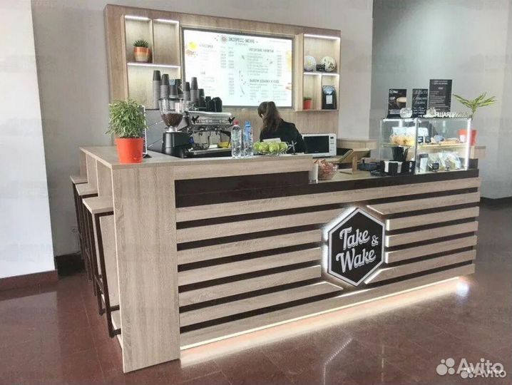 Барная стойка для кофейни, кафе, магазина