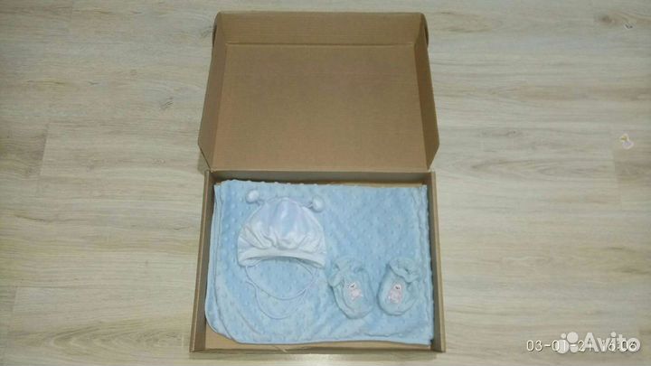 Велюров. плед Baby Nice+дар шапочка, антимоскитка