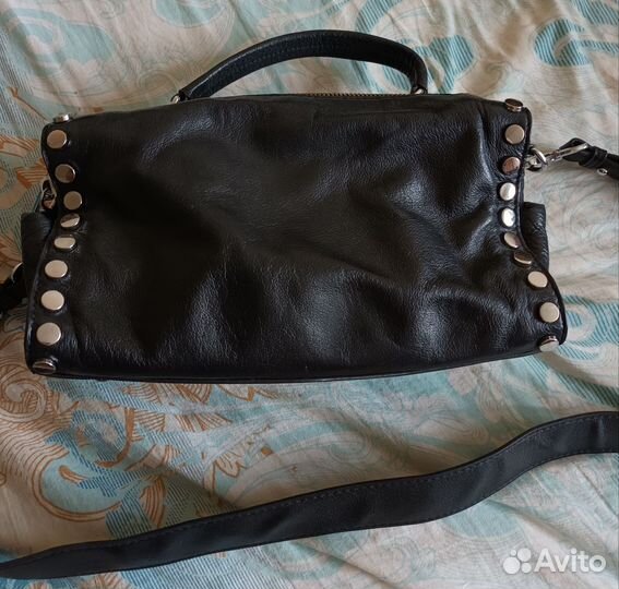 Сумка женская натуральная кожа черная