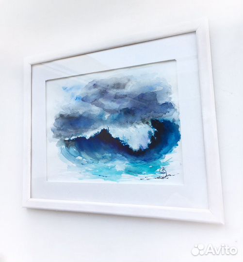 Картина в технике акварель. Подарок. Пейзаж