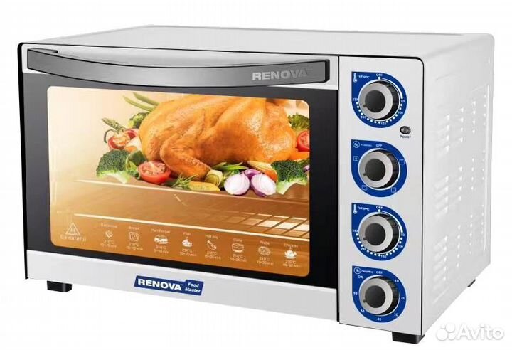 Жарочный шкаф 50л renova MO-50gftw1, белый