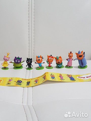 Серия Три кота,фигурки из мимимишки,смешарики