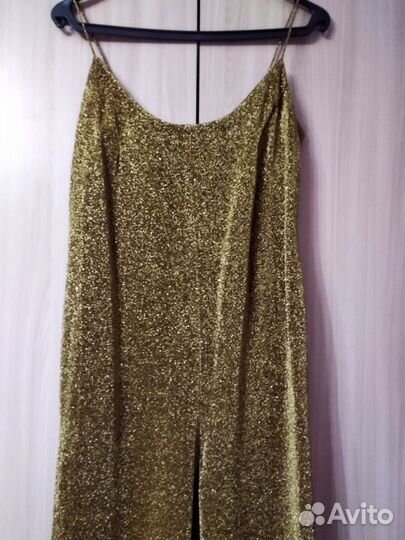 Комбинезон вечерний золотой