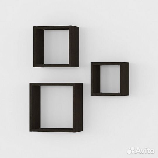 Полка настенная, комплект из трёх штук