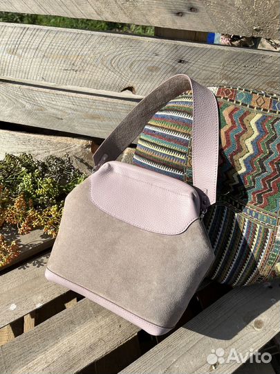 Сумка натуральная кожа через плечо