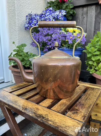 Винтажный английский Медный Чайник