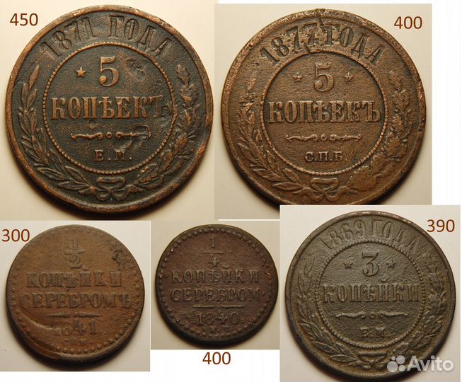 Монеты до 1917 года