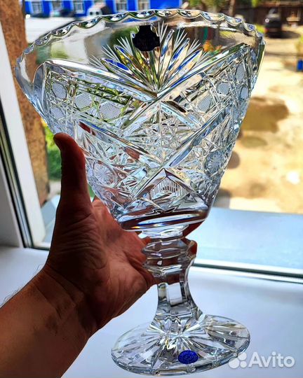 Ваза для фруктов хрусталь