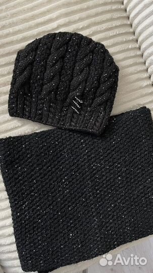 Комплект шапка и снуд женский