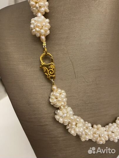 Колье из натурального жемчуга, бусы