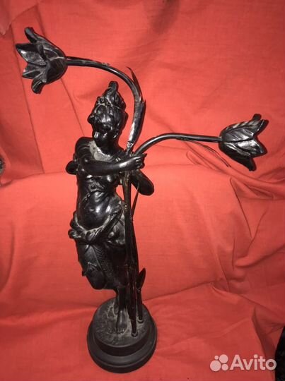 Каслинское кусинское литьё Диана с цветами