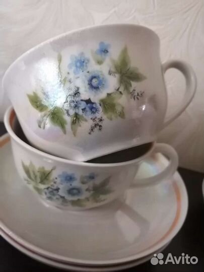 Сервиз чайный СССР новый в упаковке Песочное