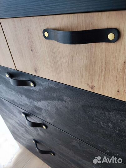 Мебельные ручки из натуральной кожи