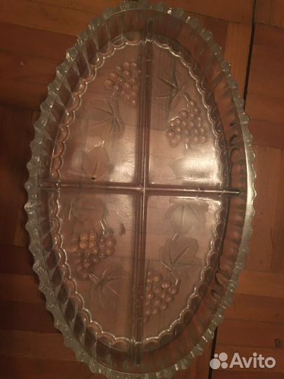 Блюдо хрустальное СССР