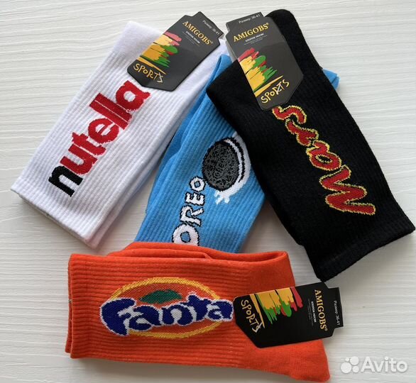 Носки женские fanta, oreo, nutella, mars