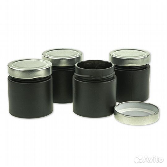 4 шт. Баночка для свечей 200 мл. (D66,черно-матова