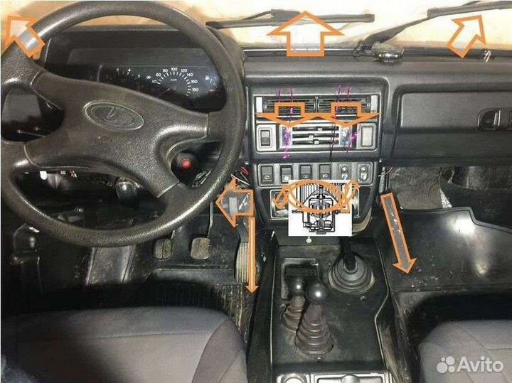 Модернизированная печка на ниву 2121-2131 на 4 реж