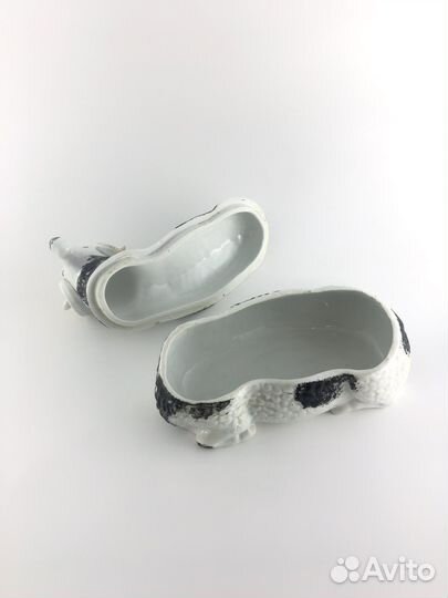 Фарфоровая масленка «Баран». Кузнецов. До 1917 г