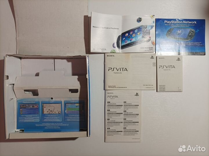 Коробка Sony ps Vita + карточки