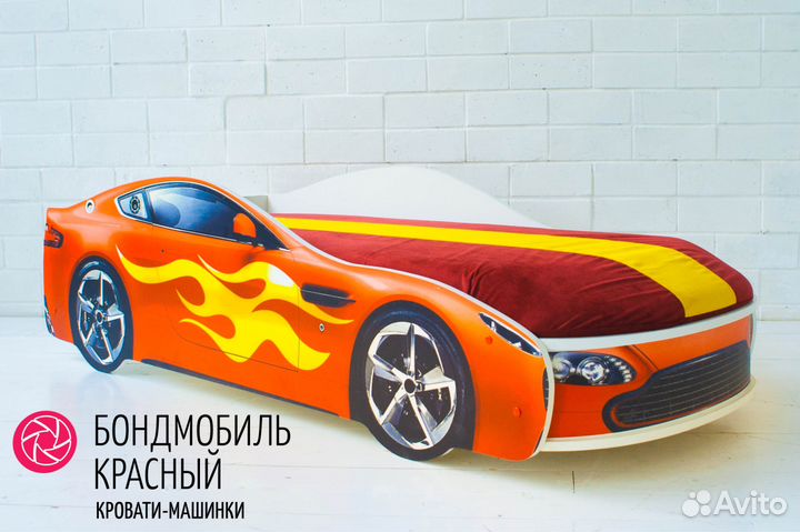 Детская кровать машина