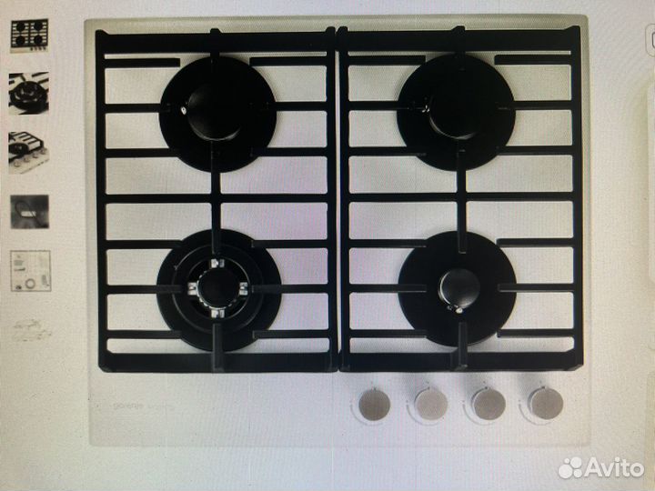 Встраиваемая газовая варочная панель Gorenj стекло