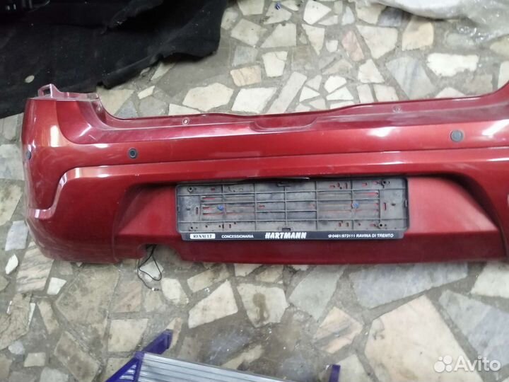 Рено сандеро sandero задний бампер красный